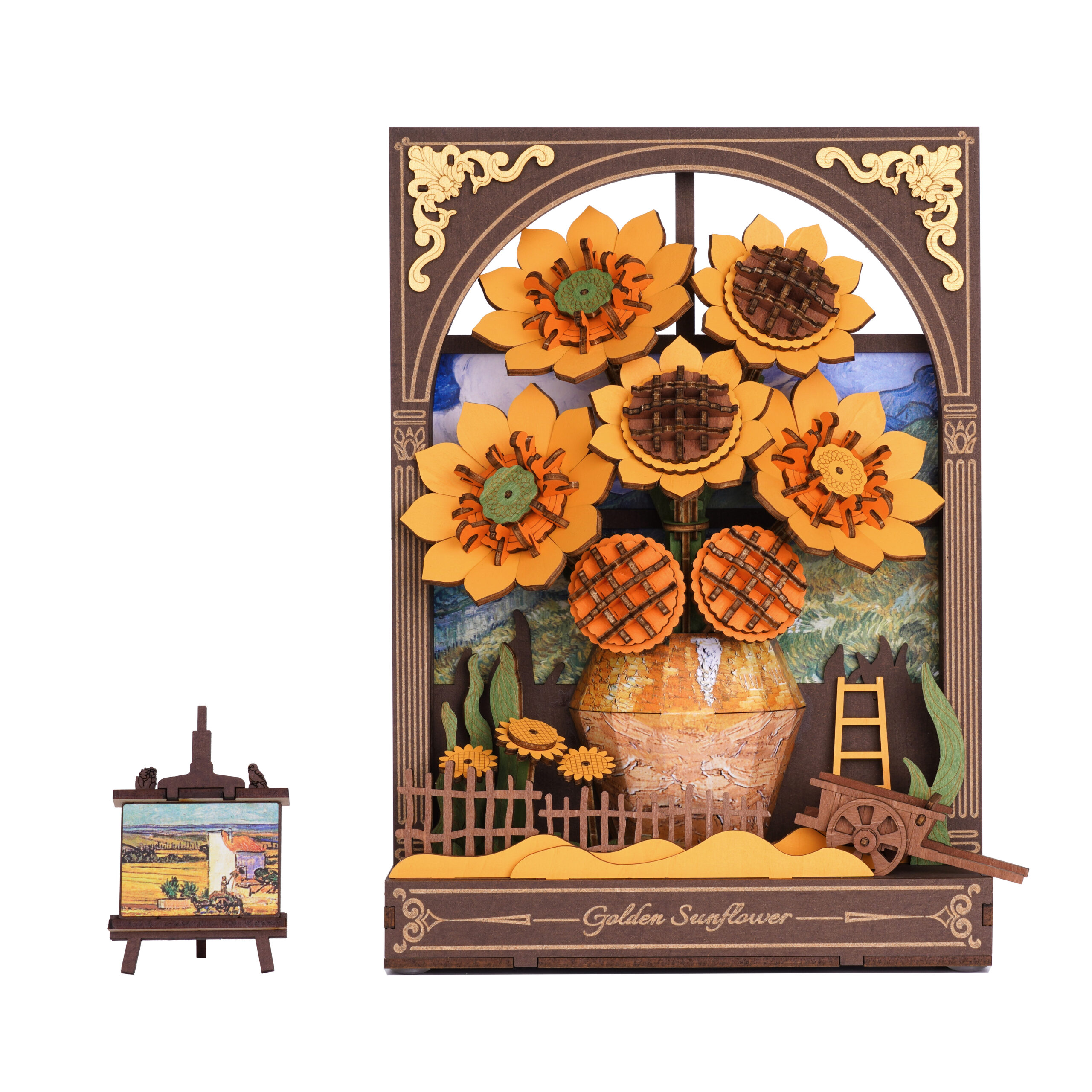 Robotime, 3D Houten Puzzel, Golden Sunflower, TH002