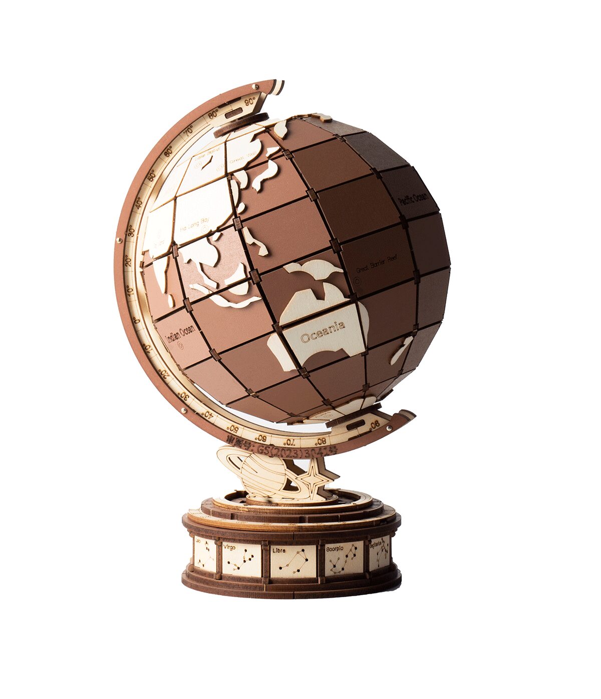 Robotime, 3D Houten Puzzel Globe Wonders, TGM01
